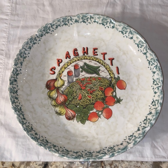 Vintage Large Himark ceramic Italian spaghetti pasta serving bowl 12”